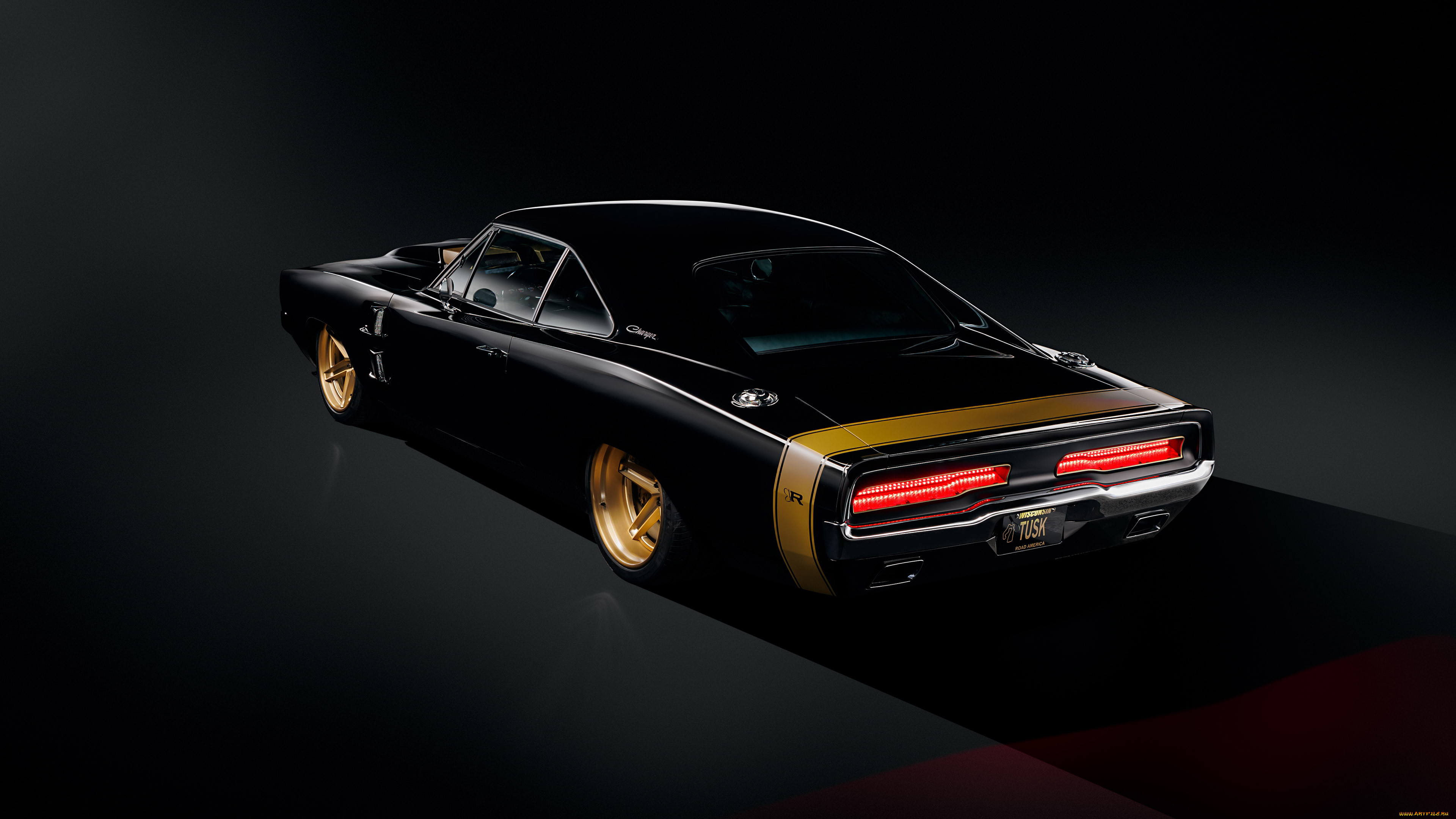 , dodge, 1969, front, black, charger, sema, ringbrothers, 2023